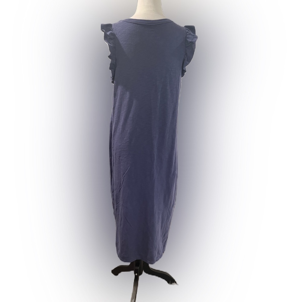 Women Universal Thread Blue Flutter Sleeve Midi Dress Medium Size - Picture 5 of 15